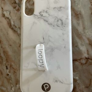 White Marble Loopy iPhone XR Case